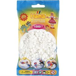 Hama Midi Beads 1000 pcs White 207-01 207-01 - Hama Midi perleposer 1000