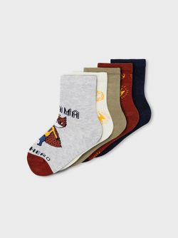 NMMVAGN 5P SOCK T3 Light Grey Melange - Name It