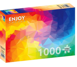 Enjoy puslespill 1000 Rainbow Gradient Poligonal Swirl 1000 biter - Enjoy puzzle