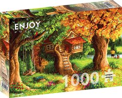 Enjoy puslespill 1000 Three House 1000 biter - Enjoy puzzle