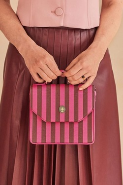 PIP Frances Cross Body Bag Small Stripe Pink ikke relevant - Pip Studio