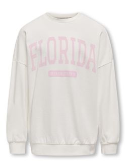 KOGANABELL LIFE L/S OVZ PRINTED CREW SWT Cloud Dancer - Kids Only 