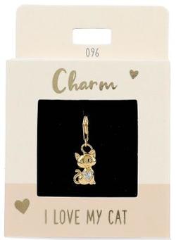 Express Yourself Anheng (Nickel free tested) -  Gold I love my cat - Depesche