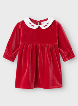 Name It Frinna Ls Vel Dress Jester Red - Name It