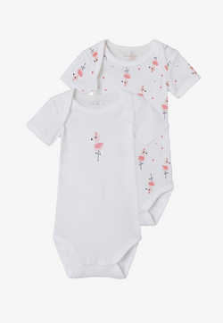Name It SS Body 2Pk Flamingo/Bright White - Name It