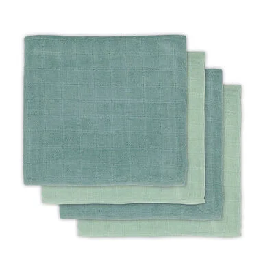 Jollein 4Pk Muslinklut Bambus/Bomull Ash Green - Jollein